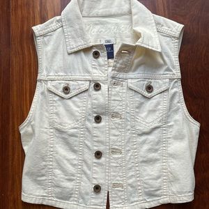 Madewell denim vest in ecru